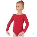 Eurotard 10408 Girls Long Sleeve Leotard with Cotton Lycra®