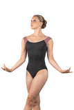 Ballet Rosa 1298MFA Tena Adult Scoop Front Ruched V-Bank Tank Leotard