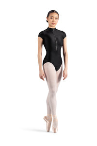 Mirella M5106LM Adult Zip Front Cap Sleeve Leotard