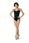 Danz N Motion 22132A Demi Adult Camisole Leotard with Sheer Fabric Inserts