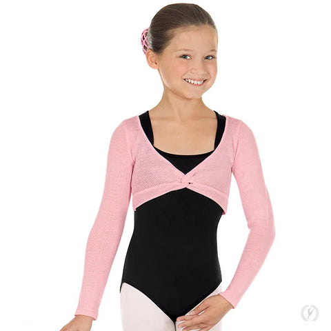 Eurotard 72519C Girls Soft Knit Twist Front Mini Ballet Sweater