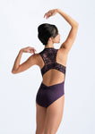 Ballet Rosa Adult Ginger Zip Front Floral Back Leotard