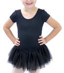 Basic Moves BM9440G Child Short Sleeve Cross Back Tutu Dress