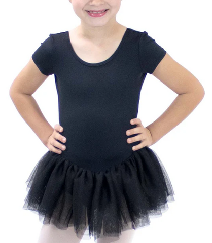 Basic Moves BM9440G Child Short Sleeve Cross Back Tutu Dress