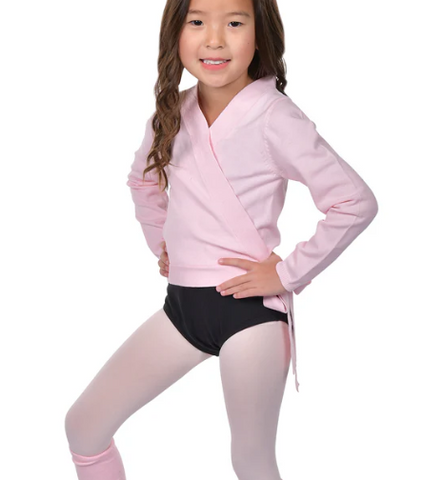 Basic Moves BM4125IN Knit Wrap Sweater With Bows