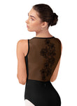 Bloch L40004 Adult Boat Neck Leotard With Embroidered Back