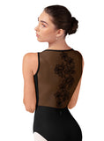 Bloch L40004 Adult Boat Neck Leotard With Embroidered Back