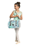 B23513 Danz N Motion Iridescent Green Dance Roll Duffle Bag