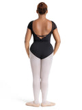 Capezio MC831W Adult Mesh Yoke Short Sleeve Leotard