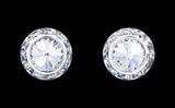 RJC 12536 13mm Rondel with Rivoli Button Dance Earrings
