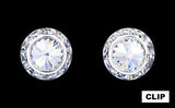 RJC 12536 13mm Rondel with Rivoli Button Dance Earrings