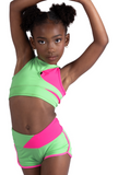 Danz N Motion 25401C Child Two Tone Short