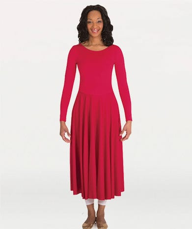 Body Wrappers 512 Ladies Long Sleeve Dance Dress
