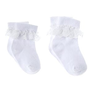 lace socks WHT