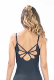 Basic Moves BM5614N Adult Microfiber Cami Leotard with Butterfly Back