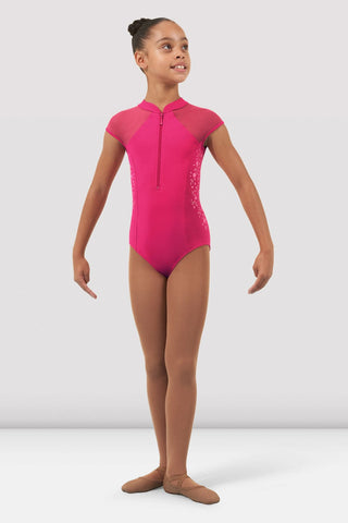 Bloch CL4632 Children's Flower Zip Cap Sleeve Leotard