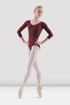 Bloch L5436 Adult Pinched Front/Back 3/4 Sleeve Leotard