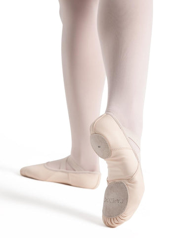 Adult Coupé Leather Split Sole Ballet Shoe, Drawstring Free, A2004a